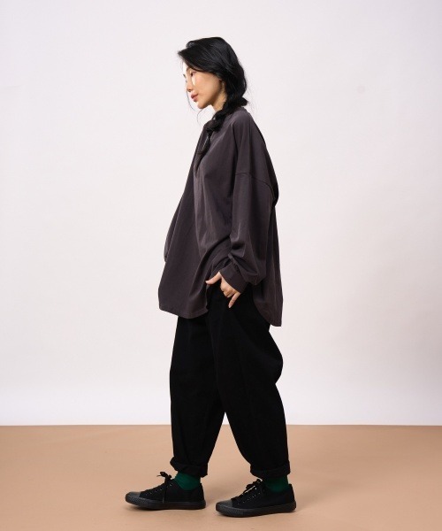 ROCOCO（ロココ）の「カフス袖カットソー（Tシャツ/カットソー・レディース・チャコールグレー/ブラック/クリーム・M～Ｌ）」の17枚目の写真