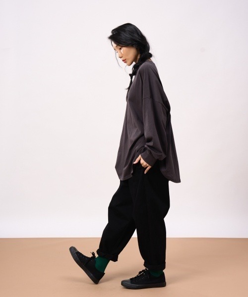 ROCOCO（ロココ）の「カフス袖カットソー（Tシャツ/カットソー・レディース・チャコールグレー/ブラック/クリーム・M～Ｌ）」の18枚目の写真