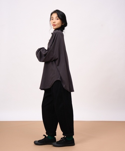 ROCOCO（ロココ）の「カフス袖カットソー（Tシャツ/カットソー・レディース・チャコールグレー/ブラック/クリーム・M～Ｌ）」の19枚目の写真