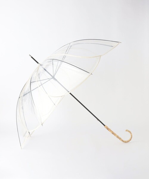 because（ビコーズ）の「＜because＞フラワーパイピング アンブレラ / 傘 / レイン（長傘・レディース・ホワイト/ネイビー/ダークブラウン・FREE）」の2枚目の写真