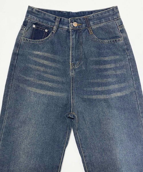 NANEA(ナネア)の「ハイウエストデニムワイドパンツ(デニムパンツ・レディース・ブルー・SMALL/LARGE/MEDIUM)」の11枚目の写真