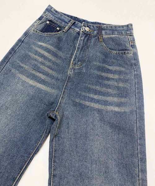 NANEA(ナネア)の「ハイウエストデニムワイドパンツ(デニムパンツ・レディース・ブルー・SMALL/LARGE/MEDIUM)」の12枚目の写真