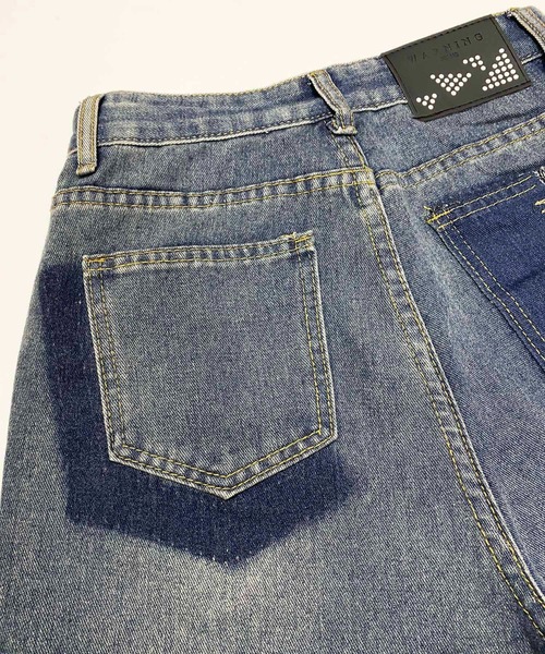 NANEA(ナネア)の「ハイウエストデニムワイドパンツ(デニムパンツ・レディース・ブルー・SMALL/LARGE/MEDIUM)」の15枚目の写真