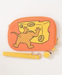 Tom＆Jerry（トムアンドジェリー）の「【 Tom&Jerry 】 ダイカットパスケース ジェリーとチーズ（パスケース・メンズ）」