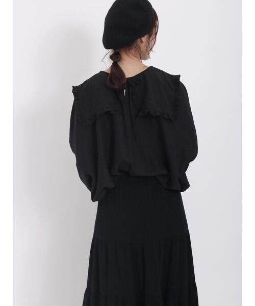 Samansa Mos2(サマンサ モスモス)の「フリルセーラーカラー前後着ブラウス(シャツ/ブラウス・レディース・ブラック/オフホワイト/ベージュ・F)」の6枚目の写真