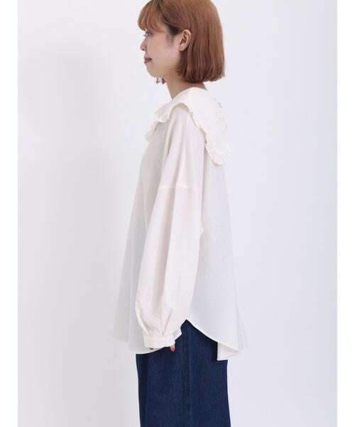 Samansa Mos2(サマンサ モスモス)の「フリルセーラーカラー前後着ブラウス(シャツ/ブラウス・レディース・ブラック/オフホワイト/ベージュ・F)」の21枚目の写真