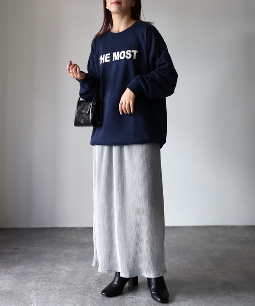 Riberry（リベリー）の「ラメプリーツタイトスカート（スカート・レディース・シルバー/ブラック・MEDIUM）」の12枚目の写真