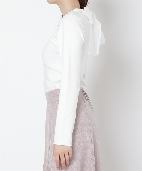 【2025SS】【美品】Whim Gazetteバックリボンニットプルオーバー バックリボンニットプルオーバー | Whim Gazette(ウィム