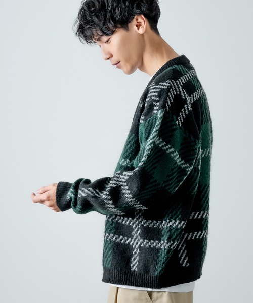 improves（インプローブス）の「総柄 ニット Vネック カーディガン（カーディガン/ボレロ・メンズ・ネイビー/ブラウン/オレンジ/グリーン/チャコールグレー/ブルー・LARGE/MEDIUM）」の19枚目の写真