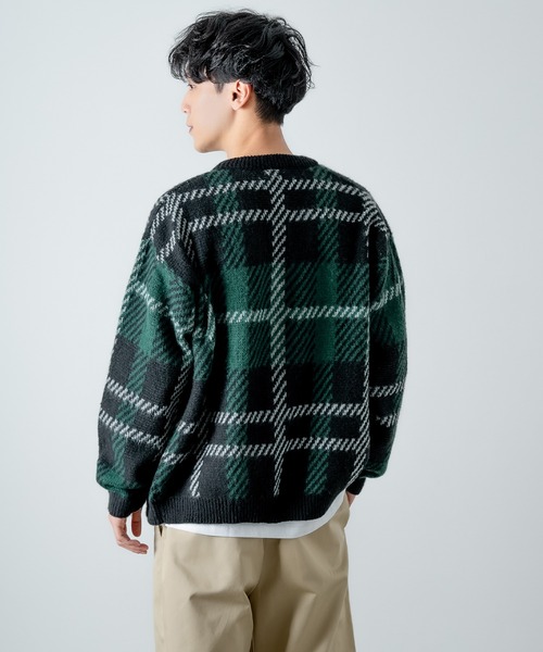 improves（インプローブス）の「総柄 ニット Vネック カーディガン（カーディガン/ボレロ・メンズ・ネイビー/ブラウン/オレンジ/グリーン/チャコールグレー/ブルー・LARGE/MEDIUM）」の20枚目の写真