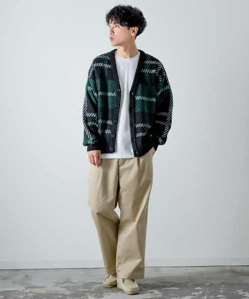 improves（インプローブス）の「総柄 ニット Vネック カーディガン（カーディガン/ボレロ・メンズ・ネイビー/ブラウン/オレンジ/グリーン/チャコールグレー/ブルー・LARGE/MEDIUM）」の22枚目の写真