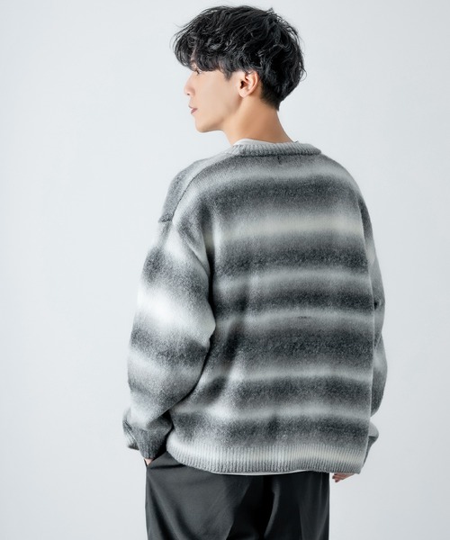 improves（インプローブス）の「総柄 ニット Vネック カーディガン（カーディガン/ボレロ・メンズ・ネイビー/ブラウン/オレンジ/グリーン/チャコールグレー/ブルー・LARGE/MEDIUM）」の9枚目の写真