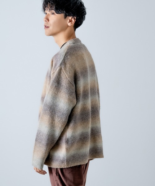 improves（インプローブス）の「総柄 ニット Vネック カーディガン（カーディガン/ボレロ・メンズ・ネイビー/ブラウン/オレンジ/グリーン/チャコールグレー/ブルー・LARGE/MEDIUM）」の13枚目の写真