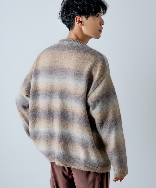 improves（インプローブス）の「総柄 ニット Vネック カーディガン（カーディガン/ボレロ・メンズ・ネイビー/ブラウン/オレンジ/グリーン/チャコールグレー/ブルー・LARGE/MEDIUM）」の14枚目の写真