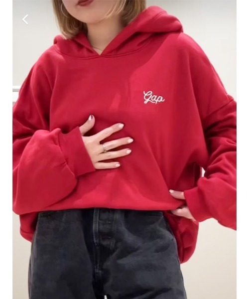 GAP（ギャップ）の「ヴィンテージ ソフトGAPロゴ パーカー（パーカー・レディース・ネイビー/レッド/グリーン/ブラック・M/S/XS/XL/XXS/L）」の4枚目の写真