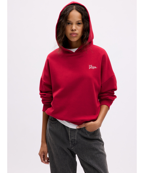 GAP（ギャップ）の「ヴィンテージ ソフトGAPロゴ パーカー（パーカー・レディース・ネイビー/レッド/グリーン/ブラック・M/S/XS/XL/XXS/L）」の18枚目の写真