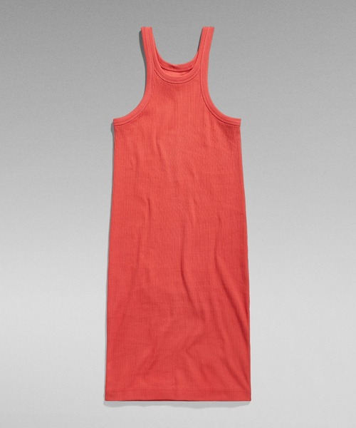 G-STAR（ジースター）の「SLIM RIBBED TANK DRESS/スリムリブタンクワンピース（ワンピース・レディース・ピンク系その他/ダークブラック・X-SMALL/SMALL/MEDIUM）」の11枚目の写真