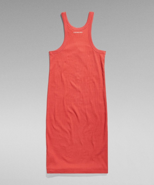 G-STAR（ジースター）の「SLIM RIBBED TANK DRESS/スリムリブタンクワンピース（ワンピース・レディース・ピンク系その他/ダークブラック・X-SMALL/SMALL/MEDIUM）」の12枚目の写真