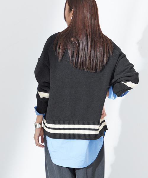 ▼24AW✨美品 ジャーナルスタンダードレサージュ ラインニットプルオーバー ▽24AW✨美品 ジャーナルスタンダードレサージュ ラインニット