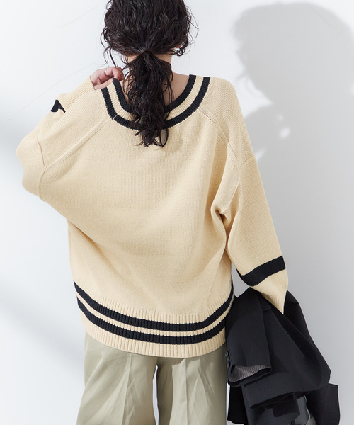 ▼24AW✨美品 ジャーナルスタンダードレサージュ ラインニットプルオーバー ▽24AW✨美品 ジャーナルスタンダードレサージュ ラインニット