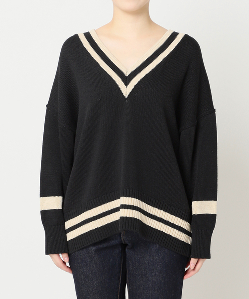 ▼24AW✨美品 ジャーナルスタンダードレサージュ ラインニットプルオーバー journal standard L'essage（ジャーナルスタンダードレサージュ）の