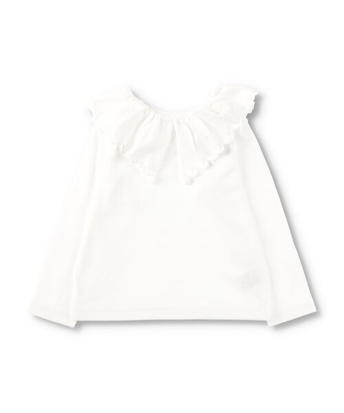 DRC branshes（ディーアールシーブランシェス）の「【WEB限定/DRC/やわらか天竺】前後2WAYフリル襟長袖Tシャツ（Tシャツ/カットソー・キッズ・ブラック/オフホワイト/ライトグリーン/その他1/ラベンダー/その他2/その他3/ピンク・120/100/140/110/90/150/130）」の11枚目の写真