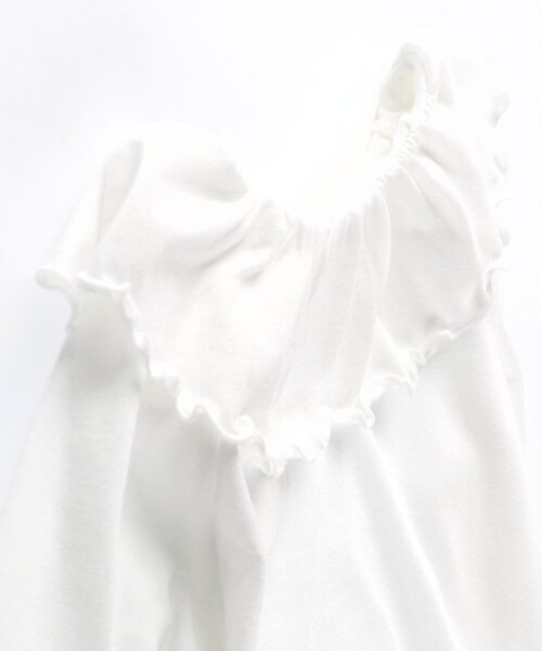 DRC branshes（ディーアールシーブランシェス）の「【WEB限定/DRC/やわらか天竺】前後2WAYフリル襟長袖Tシャツ（Tシャツ/カットソー・キッズ・ブラック/オフホワイト/ライトグリーン/その他1/ラベンダー/その他2/その他3/ピンク・120/100/140/110/90/150/130）」の17枚目の写真