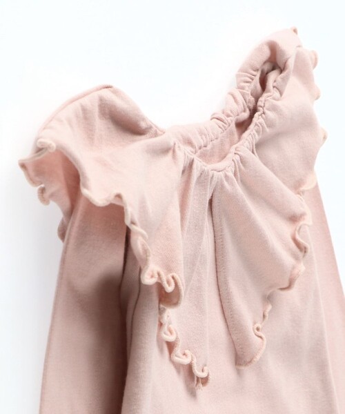 DRC branshes（ディーアールシーブランシェス）の「【WEB限定/DRC/やわらか天竺】前後2WAYフリル襟長袖Tシャツ（Tシャツ/カットソー・キッズ・ブラック/オフホワイト/ライトグリーン/その他1/ラベンダー/その他2/その他3/ピンク・120/100/140/110/90/150/130）」の22枚目の写真