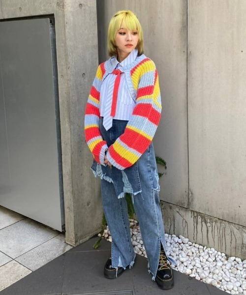 Candy Stripper（キャンディストリッパー）の「STRIPE COMPACT シャツ（シャツ/ブラウス・レディース・ライトブルー/ブルー/グレー・2）」の12枚目の写真