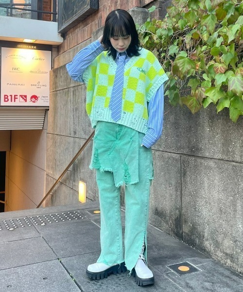 Candy Stripper（キャンディストリッパー）の「STRIPE COMPACT シャツ（シャツ/ブラウス・レディース・ライトブルー/ブルー/グレー・2）」の15枚目の写真