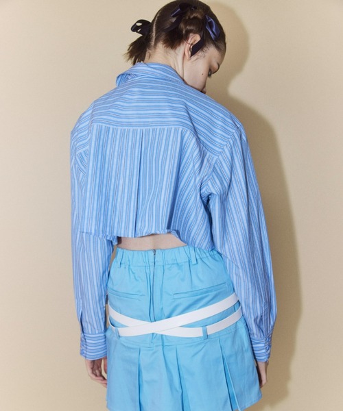 Candy Stripper（キャンディストリッパー）の「STRIPE COMPACT シャツ（シャツ/ブラウス・レディース・ライトブルー/ブルー/グレー・2）」の5枚目の写真