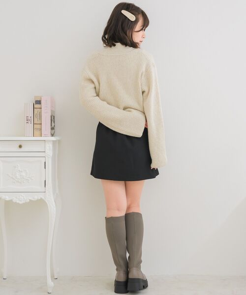 ems excite（エムズエキサイト）の「ベルト付きラップミニSK（スカート・レディース・ライトグレー/ブラック/ライトベージュ・FREE）」の15枚目の写真