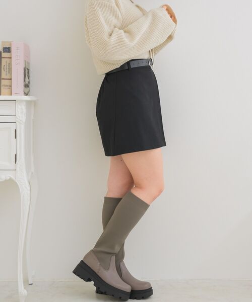 ems excite（エムズエキサイト）の「ベルト付きラップミニSK（スカート・レディース・ライトグレー/ブラック/ライトベージュ・FREE）」の18枚目の写真