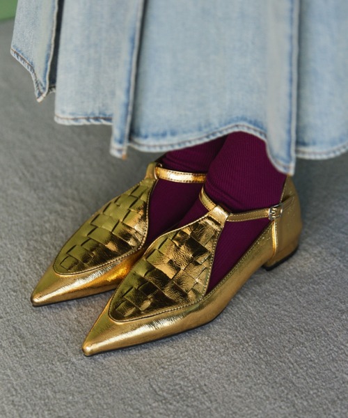 manana suerte（マニャーナスエルテ）の「メッシュストラップシューズ（パンプス・レディース・ゴールド/ブラック・L/M）」の19枚目の写真