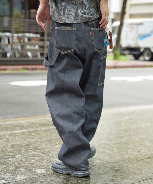PACCBET 総柄 デニム パンツ PACCBET（ラスベート） 総柄デニムパンツ メンズ パンツ デニム