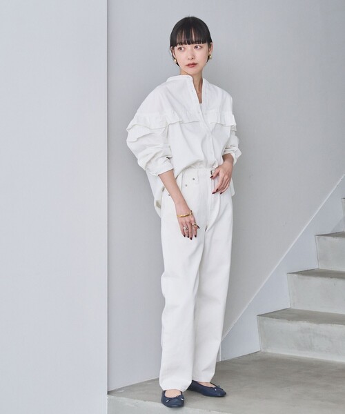 coen(コーエン)の「ストレートデニムパンツ(デニムパンツ・レディース・コバルトブルー/ライトブルー/オフホワイト・S/M/L)」の5枚目の写真