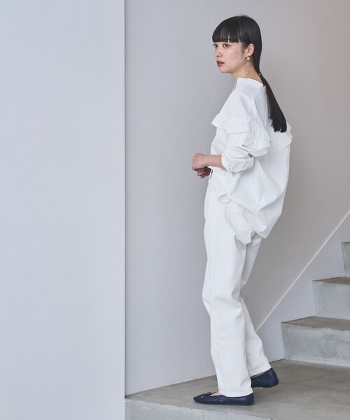 coen(コーエン)の「ストレートデニムパンツ(デニムパンツ・レディース・コバルトブルー/ライトブルー/オフホワイト・S/M/L)」の9枚目の写真