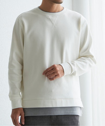 ikka | 【抗菌防臭】GOKU楽ダンボールフェイクプルオーバー(スウェット)