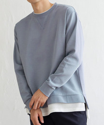 ikka（イッカ）の「【抗菌防臭】GOKU楽ダンボールフェイクプルオーバー（スウェット）」