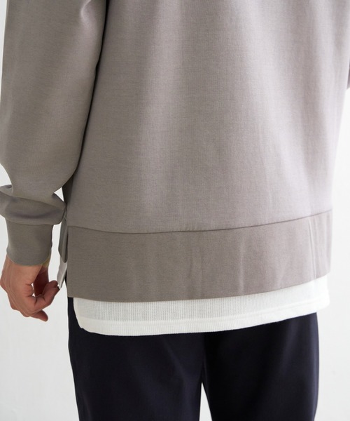 ikka（イッカ）の「【抗菌防臭】GOKU楽ダンボールフェイクプルオーバー（スウェット・メンズ・ホワイト/グレー/スカイブルー/ネイビー・S/L/M/XL）」の21枚目の写真