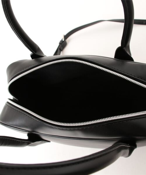 florist（フローリスト）の「【2WAY/3WAY】ヴィーガンレザースクエアボストンバッグ/ハンドバッグ/ショルダーバッグ（ボストンバッグ・レディース・ホワイト/スカイブルー/ブラック・FREE）」の9枚目の写真