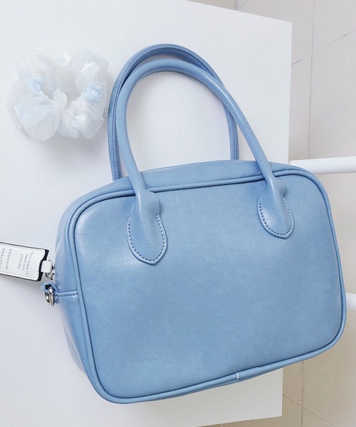 florist（フローリスト）の「【2WAY/3WAY】ヴィーガンレザースクエアボストンバッグ/ハンドバッグ/ショルダーバッグ（ボストンバッグ・レディース・ホワイト/スカイブルー/ブラック・FREE）」の17枚目の写真