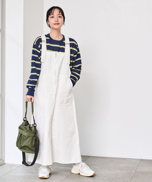 coen(コーエン)の「ジップデニムジャンパースカート(ワンピース・レディース・コバルトブルー/オフホワイト/ライトブルー・L/M)」の22枚目の写真