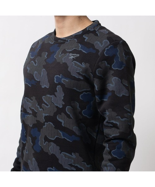 Reebok(リーボック)の「モーション カモ クルーネック / RI MOTION CAMO CREW(Tシャツ/カットソー・メンズ・ブラック/ブラック×ブルー/ベージュ・LARGE/MEDIUM/SMALL/XX-LARGE/X-LARGE)」の6枚目の写真