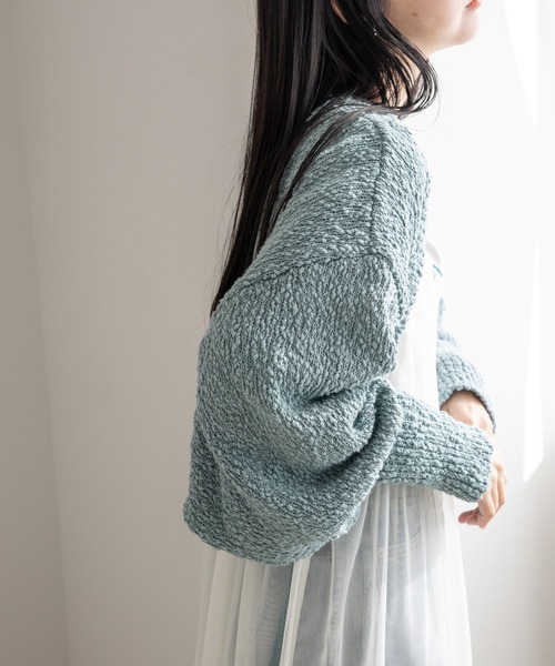 LOWRYS FARM（ローリーズファーム）の「マルチＷＡＹブークレボレロ　105093（ニット/セーター・レディース・ブラック/ベージュ/グレー/グリーン・FREE）」の8枚目の写真