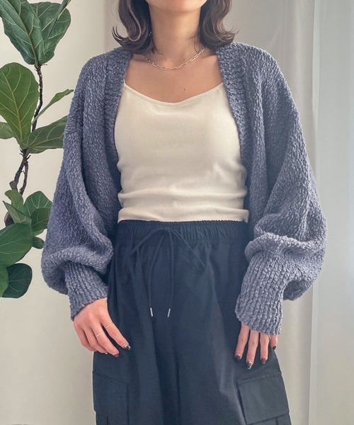 LOWRYS FARM（ローリーズファーム）の「マルチＷＡＹブークレボレロ　105093（ニット/セーター・レディース・ブラック/ベージュ/グレー/グリーン・FREE）」の10枚目の写真