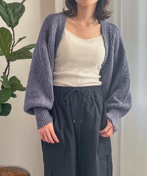 LOWRYS FARM（ローリーズファーム）の「マルチＷＡＹブークレボレロ　105093（ニット/セーター・レディース・ブラック/ベージュ/グレー/グリーン・FREE）」の11枚目の写真