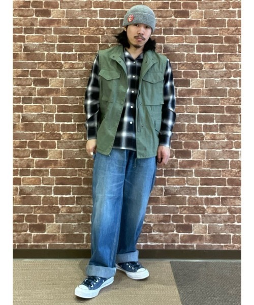 BACK NUMBER(バックナンバー)の「BACK NUMBER(バックナンバー)レーヨン混長袖開襟シャツ(シャツ/ブラウス・メンズ・ダークベージュ/ダークグレー/ブラック×ホワイト・S/M/L/XL)」の15枚目の写真