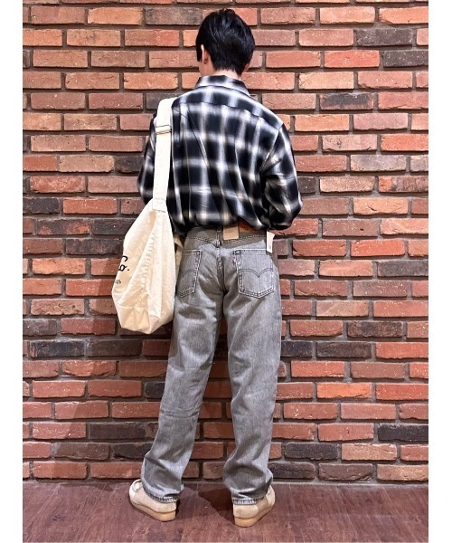 BACK NUMBER(バックナンバー)の「BACK NUMBER(バックナンバー)レーヨン混長袖開襟シャツ(シャツ/ブラウス・メンズ・ダークベージュ/ダークグレー/ブラック×ホワイト・S/M/L/XL)」の11枚目の写真
