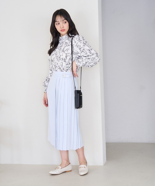 ROPE' PICNIC(ロペピクニック)の「小柄さん向け/プリーツ切り替えスカート(スカート・レディース・グリーン系その他/ネイビー/サックスブルー/ベージュ・38/36)」の20枚目の写真